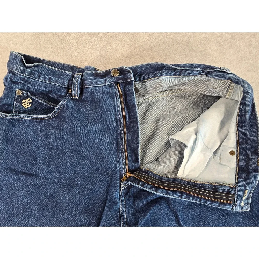 Rocawear Vintage Baggy Y2K Denim Jeans Men's Size 40x32 Logo Wide Leg Grunge